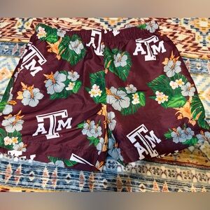 Men's Texas A & M University Aggies Maroon Floral Board Shorts